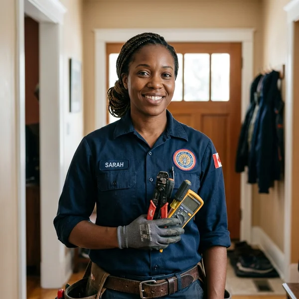 Headshot of Sarah Okonkwo, Senior Electrician, Heritage & Insurance Compliance